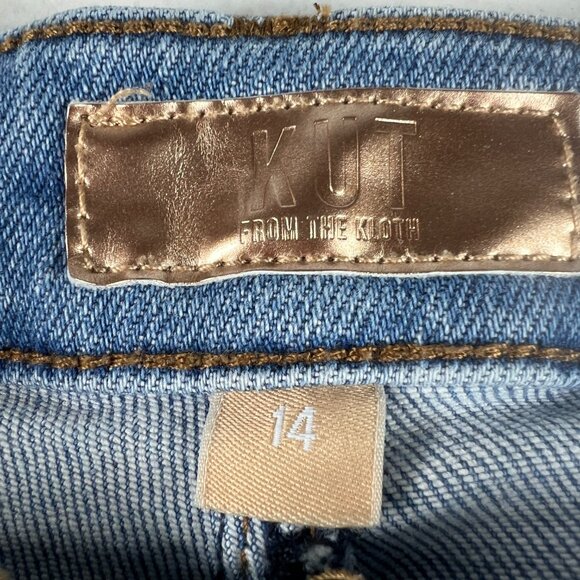 Kut From The Kloth Jeans Women's 35x24 Catherine Straight Crop Blue Denim Tag 14 - Picture 7 of 16